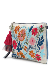 Thread Bloom Canvas Floral Embroidered Sling Bag