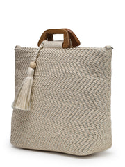 Earth Edit Cotton Chevron Woven Handheld Bag