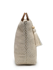 Earth Edit Cotton Chevron Woven Handheld Bag