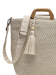 Earth Edit Cotton Chevron Woven Handheld Bag
