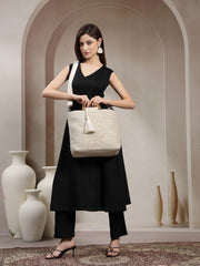 Earth Edit Cotton Chevron Woven Handheld Bag