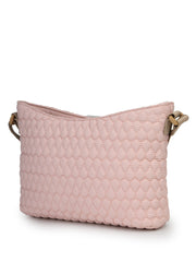 Drift Pastel Pink Polyester Quilted Sling Bag