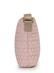 Drift Pastel Pink Polyester Quilted Sling Bag