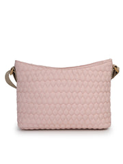 Drift Pastel Pink Polyester Quilted Sling Bag