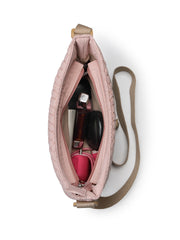 Drift Pastel Pink Polyester Quilted Sling Bag