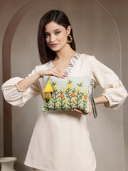 Thread Bloom Cotton Floral Embroidered Sling Bag