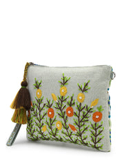 Thread Bloom Cotton Floral Embroidered Sling Bag