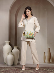 Thread Bloom Cotton Floral Embroidered Sling Bag