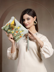 Thread Bloom Cotton Floral Embroidered Sling Bag