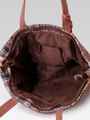 Earth Edit Rust Ethnic Jacquard Tote Bag