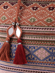 Earth Edit Rust Ethnic Jacquard Tote Bag