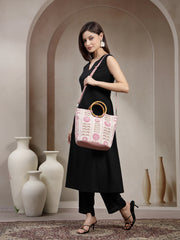 Petal Posh Cotton Floral Embellished Handheld Bag