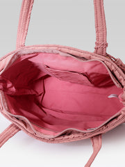 Uno Dusty Pink Diamond Quilted Tote Bag