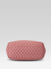 Uno Dusty Pink Diamond Quilted Tote Bag