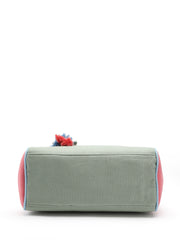 Hue Cotton Canvas Colourblocked Tote Bag