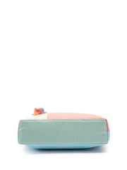 Hue Cotton Canvas Colourblocked Shoulder Bag