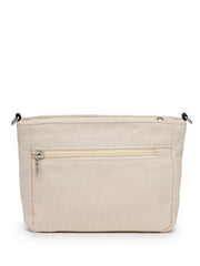 Anekaant Earth Edit Off White & Black Jacquard Striped Sling Bag