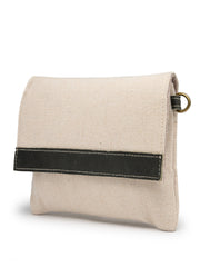 Anekaant Timber & Thread Off White Jute Solid Sling Bag