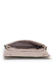 Anekaant Timber & Thread Off White Jute Solid Sling Bag