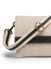 Anekaant Timber & Thread Off White Jute Solid Sling Bag