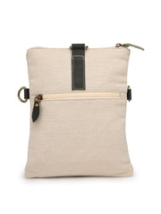 Anekaant Timber & Thread Off White Jute Solid Sling Bag