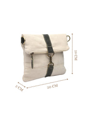 Anekaant Timber & Thread Off White Jute Solid Sling Bag