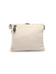 Anekaant Timber & Thread Off White Jute Solid Sling Bag