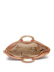 Anekaant Earth Knots Beige Jute Woven Design Handheld Bag