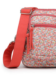 Anekaant Meadow Tales Red Canvas Floral Sling Bag