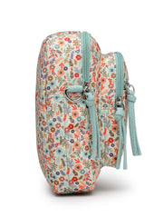 Anekaant Meadow Tales Teal Canvas Floral Sling Bag