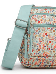 Anekaant Meadow Tales Teal Canvas Floral Sling Bag