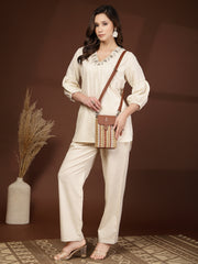 Anekaant Earth Knots Tan Jute Striped Mini Sling Bag