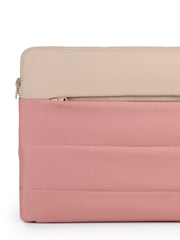 Drift Dusty Pink Polyester Colourblocked Laptop sleeve (Upto 14")