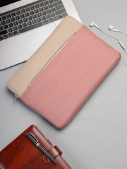 Drift Dusty Pink Polyester Colourblocked Laptop sleeve (Upto 14")