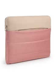 Drift Dusty Pink Polyester Colourblocked Laptop sleeve (Upto 14")
