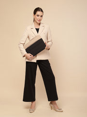 Drift Black & Beige Polyester Colourblocked Laptop sleeve (Upto 14")