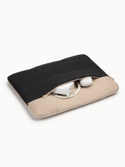 Drift Black & Beige Polyester Colourblocked Laptop sleeve (Upto 14")