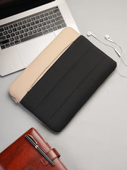 Drift Black & Beige Polyester Colourblocked Laptop sleeve (Upto 14")