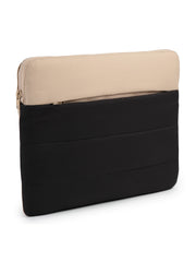 Drift Black & Beige Polyester Colourblocked Laptop sleeve (Upto 14")