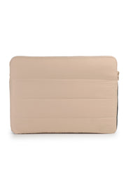 Drift Black & Beige Polyester Colourblocked Laptop sleeve (Upto 14")
