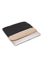 Drift Black & Beige Polyester Colourblocked Laptop sleeve (Upto 14")