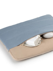 Drift Dusty Blue Polyester Colourblocked Laptop sleeve (Upto 14")