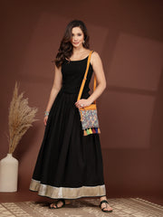 Anekaant Lines & Loops Mustard Acrylic Geometric Sling Bag