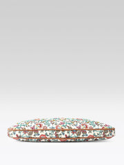 Anekaant Petal Posh Off White Floral Printed Polycotton Laptop Bag (Upto 16")