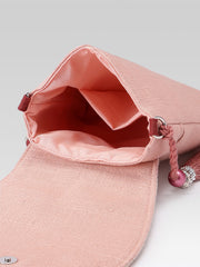 Tribal Sutra Dusty Pink Boho Canvas Sling Bag
