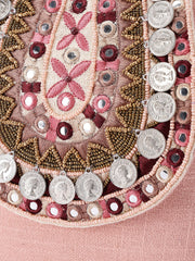 Tribal Sutra Dusty Pink Boho Canvas Sling Bag