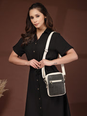 Anekaant Timber & Thread Off White Cotton Solid Sling Bag