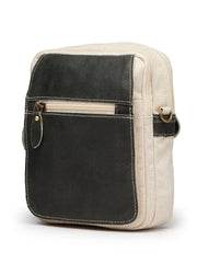 Anekaant Timber & Thread Off White Cotton Solid Sling Bag