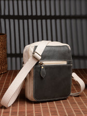 Anekaant Timber & Thread Off White Cotton Solid Sling Bag