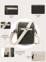 Anekaant Timber & Thread Off White Cotton Solid Sling Bag